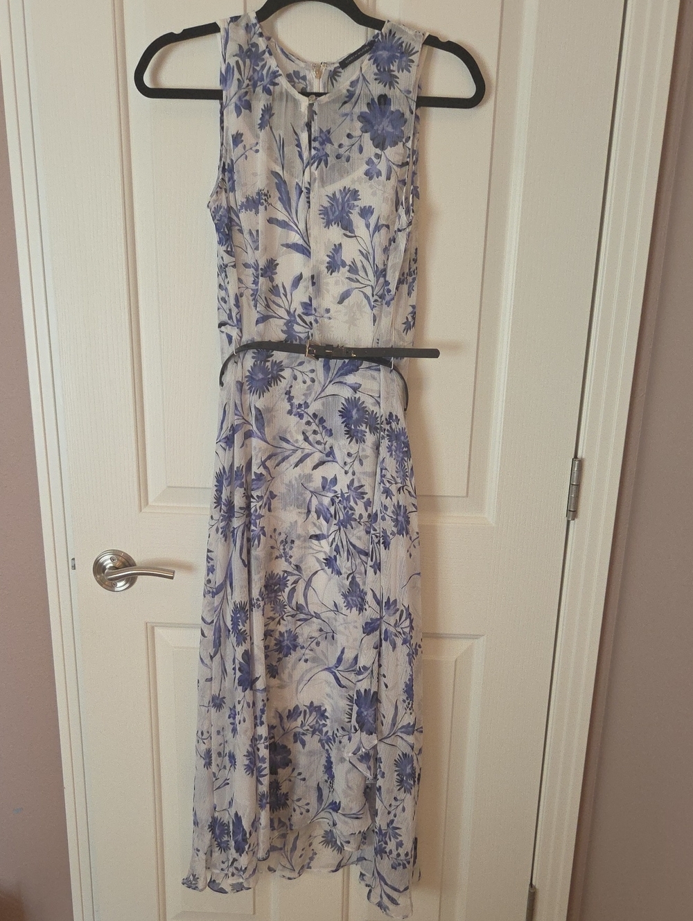 Tommy Hilfiger Floral Maxi Dress White & Blue Small